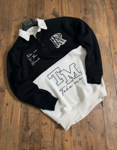 Contrast panel Printed Sweatshirt