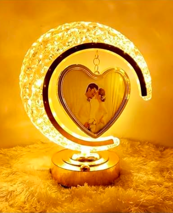 TRIPLE LIGHT MOON HEART FRAME (CUSTOMIZEDABLE)