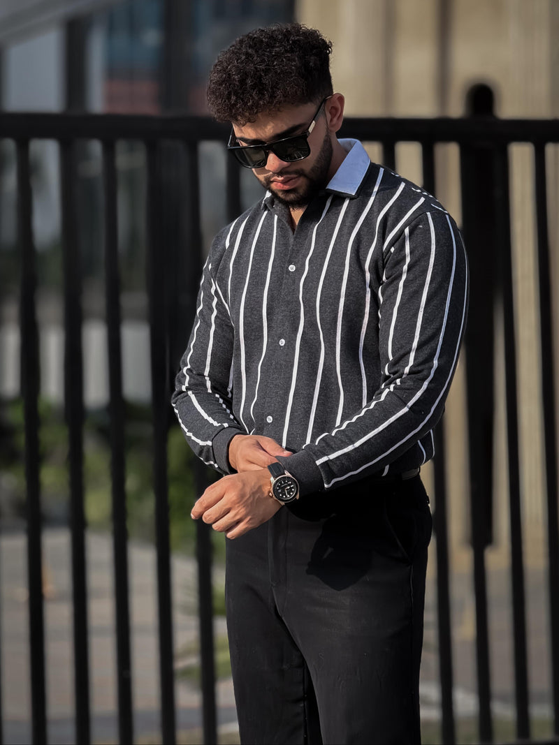 Button down  Printed Sweatshirt