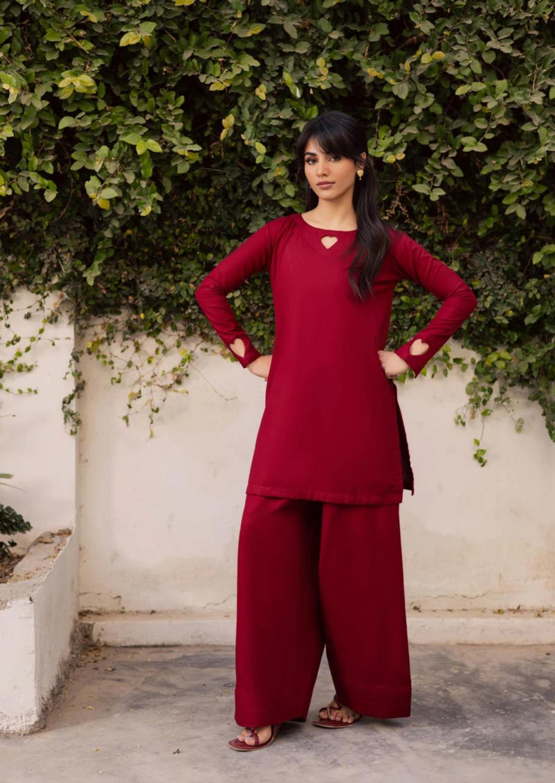 Solid farshi heart Cordset Good quality stitching Full suit overlock